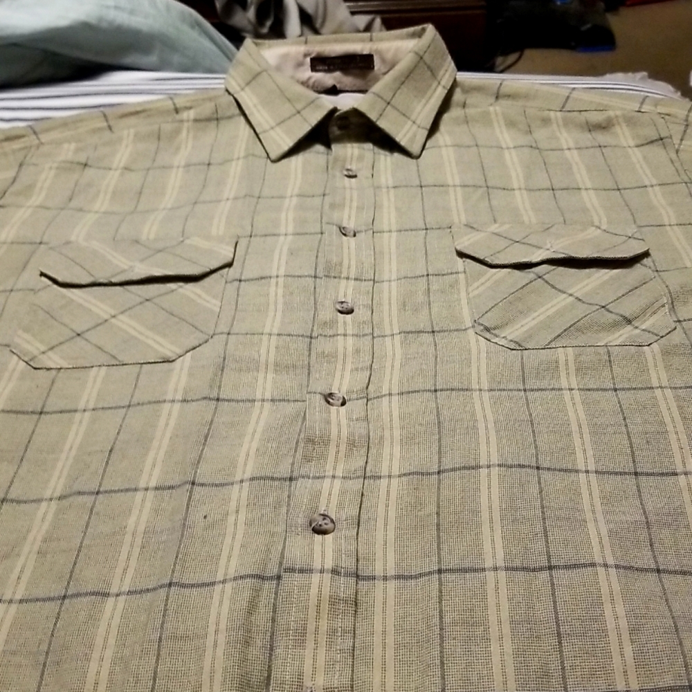 VINTAGE NORTHWEST TERRITORY 100%ACRYLIC LONG SLEEVE BUTTON DOWN SHIRT SIZE XL